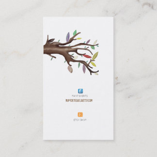 VISITA TREE FACEBOOK Y ETSY HANDMADE LOGO TARJETA DE NEGO