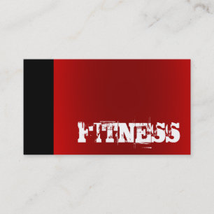 Visita Trendy Black Red Fitness Sport Tarjeta de negocios