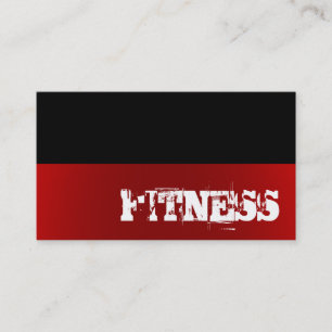 Visita Trendy Black Red Fitness Sport Tarjeta de negocios
