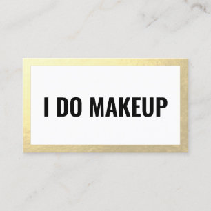 Visita Trendy Gold Makeup Artista Tarjeta de Negocios