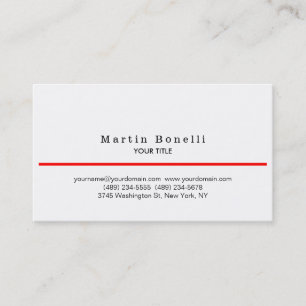 Visita Trendy Red Line White Background Tarjeta De Negoci
