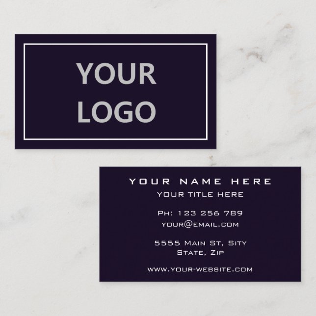 Visita Tu tarjeta de presentación promocional de diseño e (Anverso / Reverso)