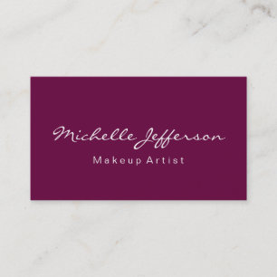 Visita Tyrian Purple Makeup Artista Tarjeta Única de Nego