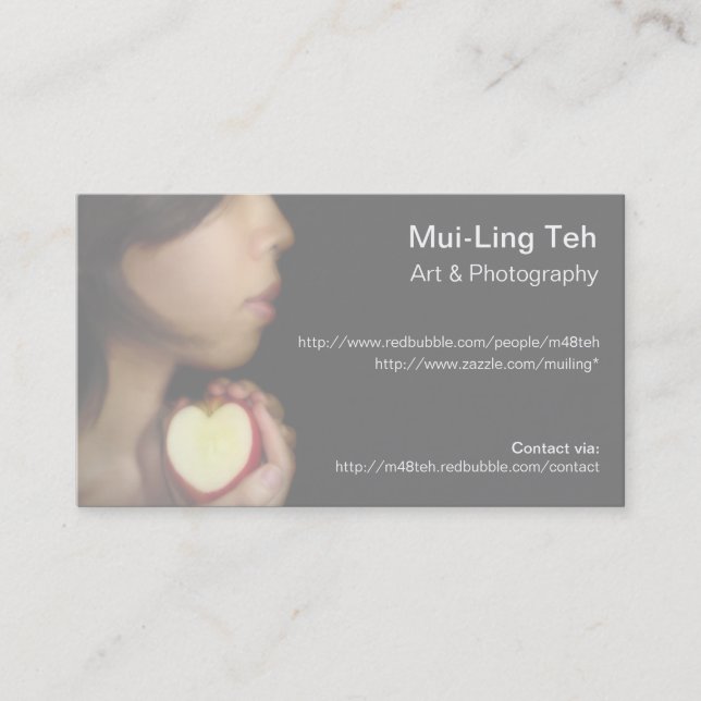 Visita Un trozo de mi tarjeta comercial (Anverso)