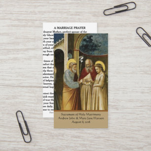 Visita Una tarjeta santa de la boda del favor católico