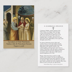 Visita Una tarjeta santa de la boda del favor católico