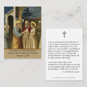 Visita Una tarjeta santa de la boda del favor católico