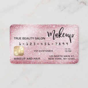 Visita Única maquillaje de tarjeta de crédito Sparkly Pin