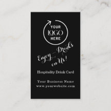 Vale de Bebida Negra Moderna | Tarjeta para Evento