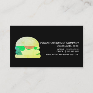 Visita Vegan Hamburger Joint Hub Restaurant Tarjeta de pr