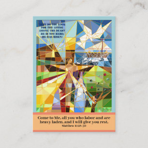 Visita Ven a la tarjeta de oración de Jesús