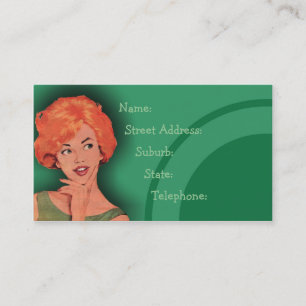 Visita Verde retro Cutesy 2 de la tarjeta de la