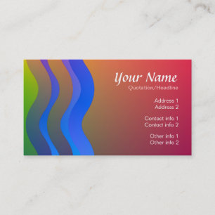 Visita Vibrante tarjeta de presentación de colores