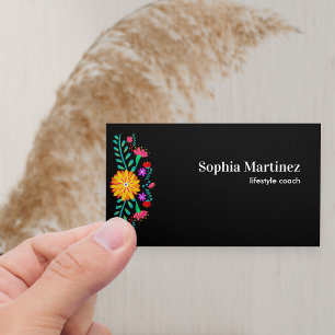 Visita Vibrante tarjeta de presentación mexicana Fiesta