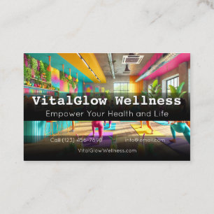 Visita Vibrante Wellness Tarjeta de negocios Energizar su