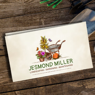 Visita Vintage Retro Gardening Services - Tarjeta de visi