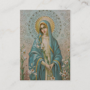 Visita Virgen María bendecido con la tarjeta santa de