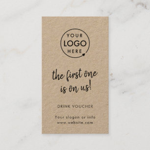 Visita Voucher para bebidas corporativas   Tarjeta de log