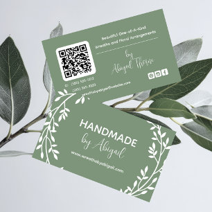 Visita Wreath Vines Handmade Tarjeta de presentación ar