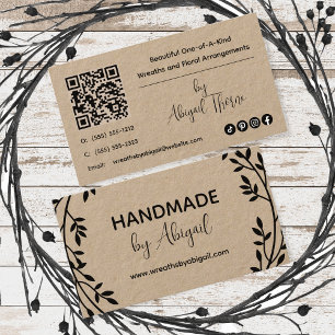 Visita Wreath Vines Handmade Tarjeta de presentación ar