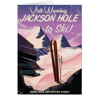 ¡Visita Wyoming! Jackson Hole en un afiche de viaj