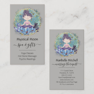 Visita Zen rocas Yoga Spa Masaje Terapia Tarjeta de Negoc