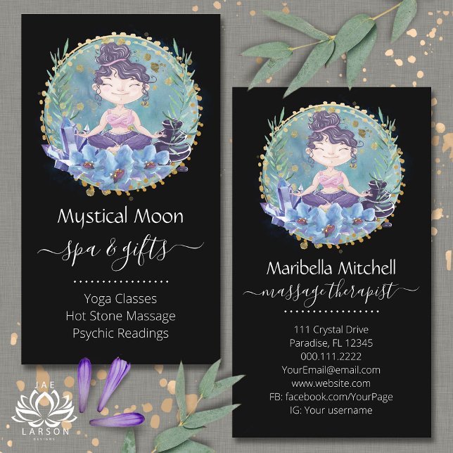 Visita Zen Rocks Yoga Spa Masaje Terapia Tarjeta de Negoc (Subido por el creador)