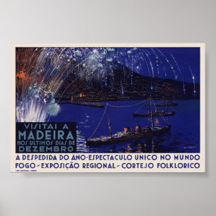 Visitai a Madeira Portugal Póster Vintage 1939