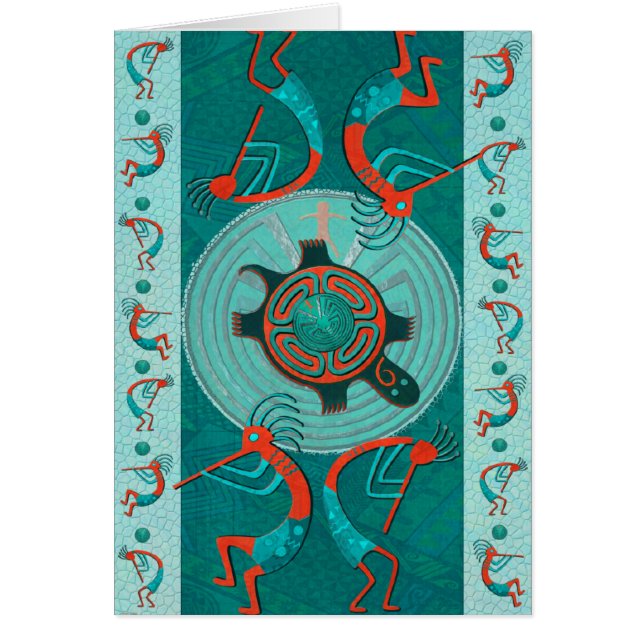 Visitantes Anasazi Native Folk Art BLANK (Frente)
