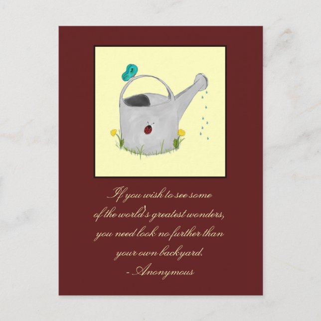 Visitantes de la tarjeta postal del jardín (Anverso)