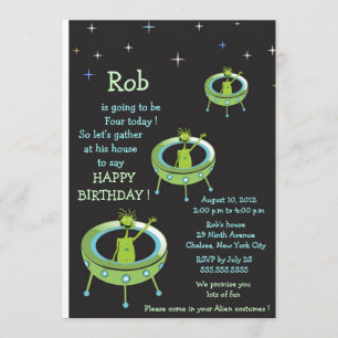 Visitantes extranjeros - invitación del cumpleaños