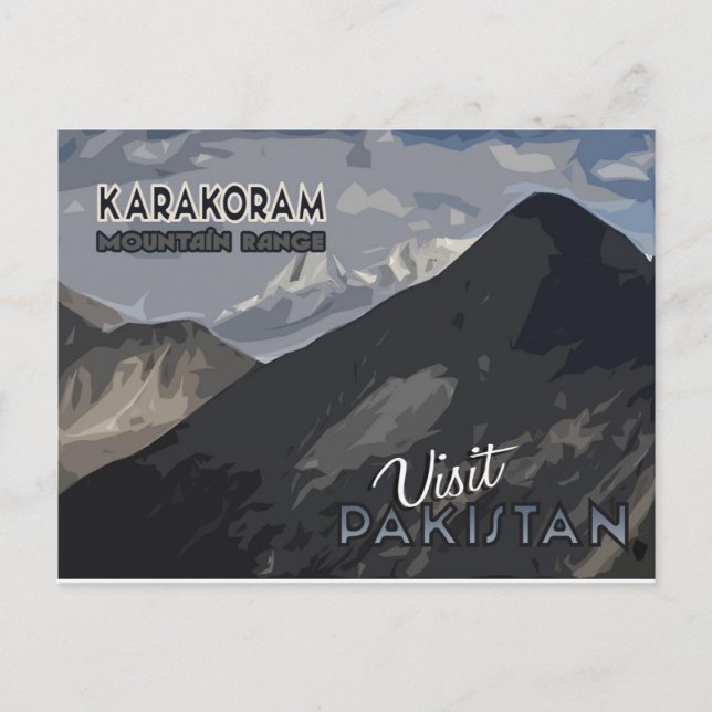 Visitar la postal de Pakistán (Anverso)