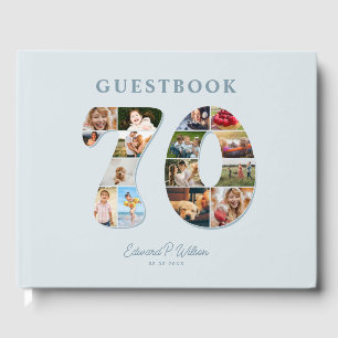 Visitas 70.º libro de Collages de fotos de cumpleaños