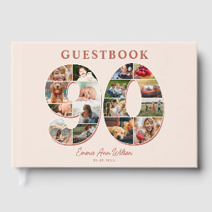 Visitas 90.º libro de Collages de fotos de cumpleaños