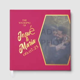 Visitas Añadir un libro de invitados de Relieve metalizado