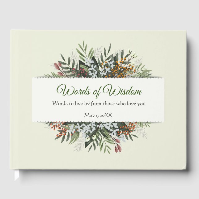 Visitas Andreas "Palabras de sabiduría" Libro de Keepsake  (Anverso)