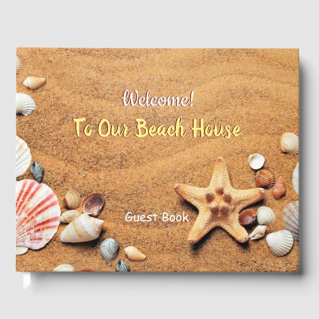 Visitas Bienvenidos A Nuestra Casa De Playa, Libro De Invi (Anverso)