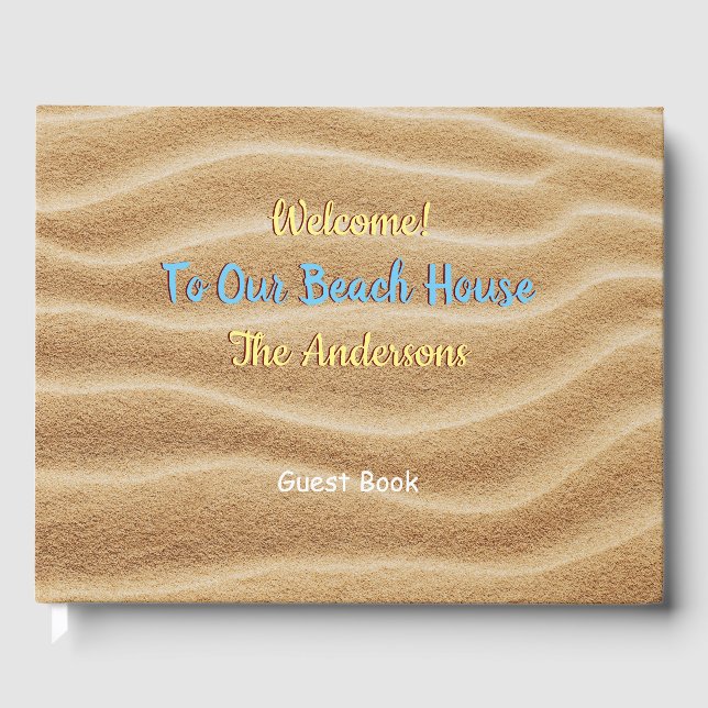 Visitas Bienvenidos A Nuestra Casa De Playa, Libro De Invi (Anverso)