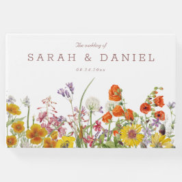 Visitas Boda de flores silvestres personalizado - Libro de