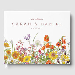 Visitas Boda de flores silvestres personalizado - Libro de