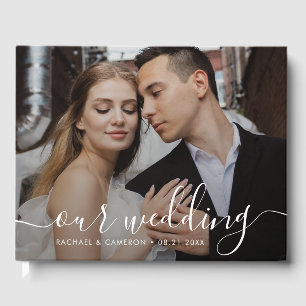 Visitas Boda Libro de Invitado de Fotografía Marfil