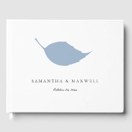 Visitas Boda Libro De Invitado Dusty Blue Leaf
