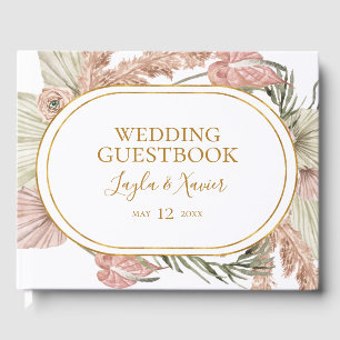 Visitas Boho Tropical Botanical   Libro de Bodas