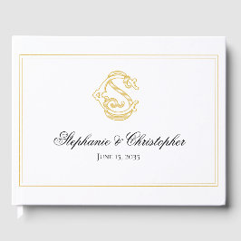 Visitas COLORES EDITABLES CS Monograma SC Libro de invitad