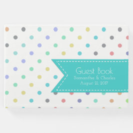 Visitas Colorido confetti Polka Dots Boda libro de invitad