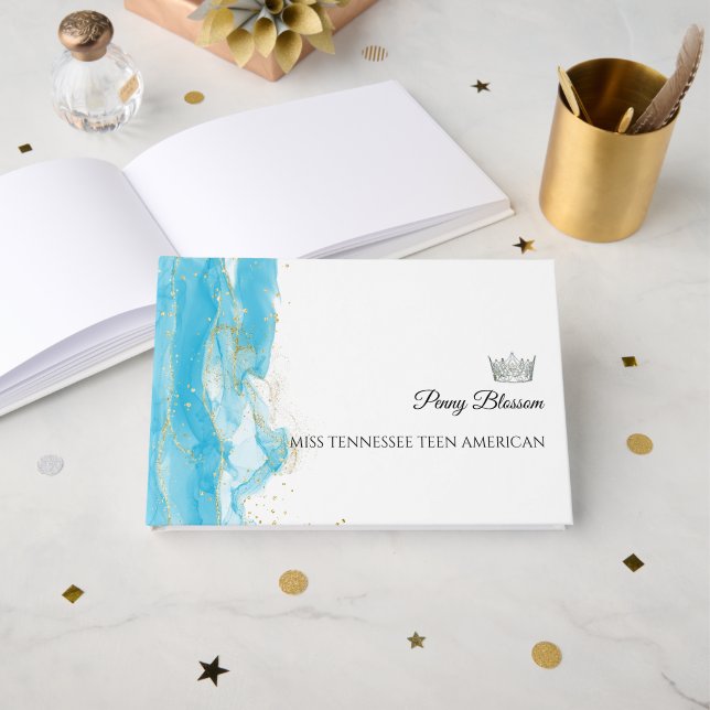 Visitas Concurso de Sueño Turquesa Hermanas Libro de Autog (Anverso Abierto)