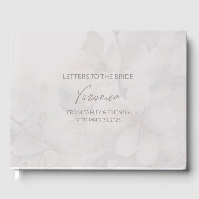 Visitas Cuaderno de Recuerdos para la Novia Libro de Invit (Anverso)