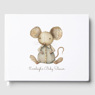 Visitas Cute Baby Shower Woodland Mouse relleno libro de i