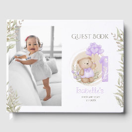Visitas Cute Teddy Bear Primer Libro de la Foto de cumplea