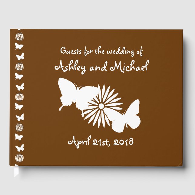 Visitas Daisies y mariposas en libro de chocolates (Anverso)